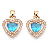 Faceted Glass Charms GLAA-S193-033-2