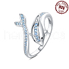 925 Sterling Silver Adjustable Open Cuff Rings FS-WGD27BF-07-1