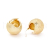 Textured Ball Brass Huggie Hoop Earrings for Women EJEW-A064-12G-RS-1