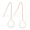 Brass Stud Earring Findings KK-S345-066RG-1