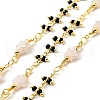 Glass Star & Round Beaded Chain CHC-G017-09G-1