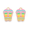Beach Theme Alloy Enamel Pendants ENAM-T022-33B-1