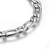 304 Stainless Steel Figaro Chain Bracelets BJEW-L637-04A-P-2
