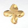 4-Petal Flower Iron Bead Caps X-IFIN-N3296-10-2