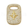 Brass Micro Pave Cubic Zirconia Pendants KK-M322-30G-1