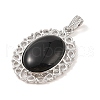 Natural Obsidian Pendants G-A226-03P-02-2