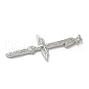 Rack Plating Brass Micro Pave Cubic Zirconia Pendants KK-K392-44P-2