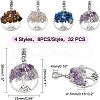 SUPERFINDINGS 32Pcs 4 Style Alloy European Dangle Charms G-FH0001-48-4
