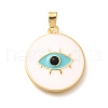 Brass Enamel Pendants KK-R212-21G-1