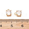 Brass Micro Pave Cubic Zirconia Pendants KK-D382-04G-02-3