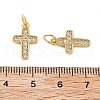 Brass Micro Pave Cubic Zirconia Pendants KK-C092-21C-G-3