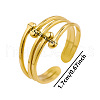 Geometric Minimalist Hollow 304 Stainless Steel Cuff Rings YN6074-2-1