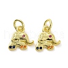Brass Micro Pave Colorful Cubic Zirconia Charms KK-E068-VF107-2