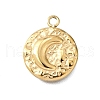 Hammered 304 Stainless Steel Pendants STAS-H233-15G-1