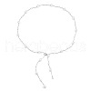 Alloy & Plastic Pearl Round Beaded Tassel Waist Belly Chains for Women FS-WG2A056-02-1