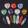 14Pcs Chakra Heart & Hexagonal Prism Mixed Natural Gemstone Healing Stones Set X1-PW-WG55180-01-2