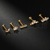 G23 Titanium Micro Pave Clear Cubic Zirconia Threadless Labrets WGF680D-08-3