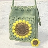 Sunflower Pattern DIY Crossbody Bag Knitting Kits for Beginners PW-WG26618-02-1