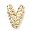 Rack Plating Brass Micro Pave Cubic Zirconia Pendants KK-Q790-01V-G-1