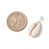 Natural Mixed Cowrie Shell Pendants PALLOY-JF03710-03-3