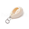 9Pcs Natural Cowrie Shell Pendants PALLOY-JF03700-02-5
