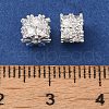Rack Plating Brass Pave Clear Cubic Zirconia Beads KK-M285-30A-S-3