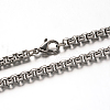 Tarnish Resistant 304 Stainless Steel Box Chain Necklaces NJEW-H421-1-2