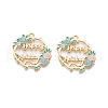 Rack Plating Alloy Enamel Pendants ENAM-N056-369KCG-03-1