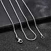 Tarnish Resistant 304 Stainless Steel Snake Chain Necklaces NJEW-M151-11P-4