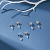 DICOSMETIC 3 Pairs 925 Sterling Silver Stud Earring Findings DIY-DC0003-38-5