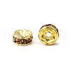 Brass Grade A Rhinestone Spacer Beads RSB036NF-05G-3