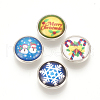 Christmas Pattern Brass Glass Snap Buttons SNAP-Q007-097P-M-1