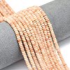 Natural Peach Moonstone Beads Strands G-P575-A34-4x2mm-1