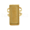 304 Stainless Steel Cuff Ring Components STAS-U059-02G-2