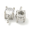 Brass with Cubic Zirconia Peg Bails KK-Q820-01P-2