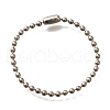 Brass Ball Chain Bracelets for Women Men BJEW-M059-01P-1