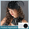 BENECREAT 6Pcs 2 Colors EVA Fabric Pillbox Stewardess Fascinator Hat Base DIY-BC0014-07-6