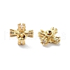 Rack Plating Brass Micro Pave Clear Cubic Zirconia Beads KK-U014-10A-G-1