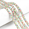 Handmade Polymer Clay Bead Strands X-CLAY-T020-10E-4