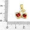 Brass Micro Pave Cubic Zirconia Pendants KK-N254-227G-01-3
