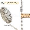 CHGCRAFT 2.5 Yards Hot Fix 304 Stainless Steel Pyramid Stud Nailhead Trim DIY-CA0004-62-2