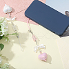 Globleland 4Pcs 2 Colors Alloy with Acrylic Keychain AJEW-GL0002-69-5