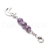 10Pcs Round Natural & Synthetic Mixed Gemstone Pendant Decorations HJEW-JM03153-5