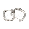 Brass Oval with Polka Dot Hoop Earrings for Woman EJEW-F314-02B-P-2