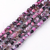 Natural Fire Crackle Agate Bead Strands G-S215-6mm-04-1