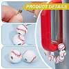 Wood Baseball Beads Pendant Decoration HJEW-NB00181-4