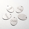 Non-Tarnish Spray Painted Stainless Steel Pendants STAS-I048-L15-1