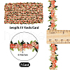Polyester Flower Lace Ribbon OCOR-WH0070-77G-2