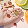 6Pcs 5 Styles Transparent Resin Fruit Pendants FIND-YW0005-66-4