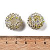 Sparkle Glass Rhinestone Round Beads OACR-S048-01B-3